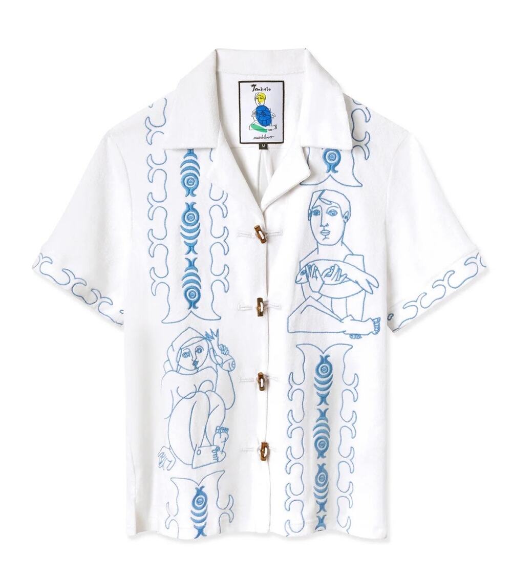 🐟Marie de Buttet x Tombolo (Terrycloth) Shirt Men's Sz. XXL